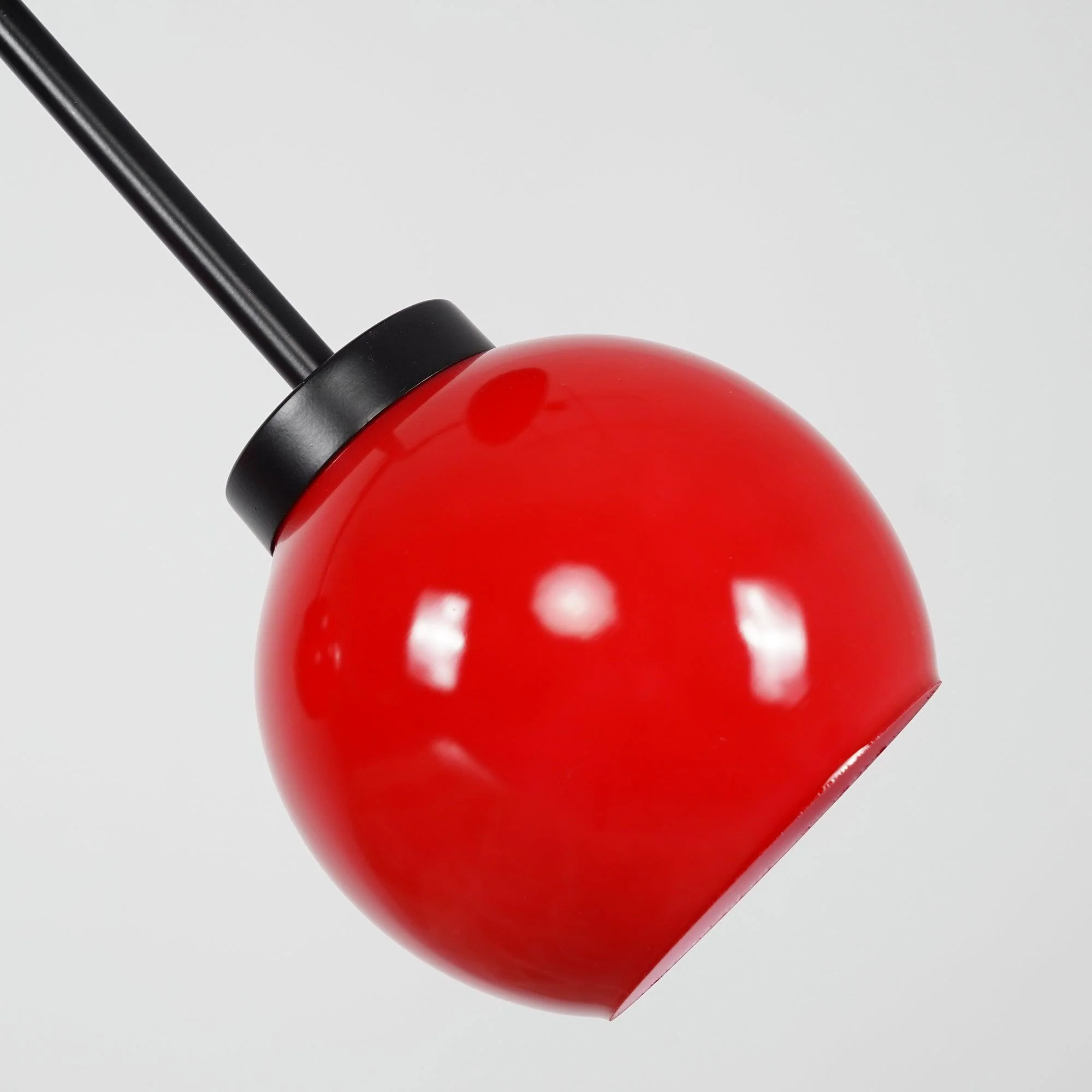 Подвесной светильник Cherry - ∅25см x 50см, черный, красный