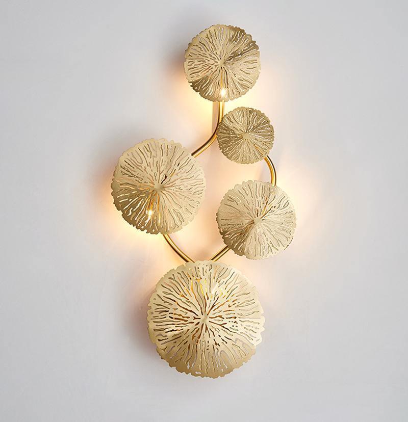 Настенный светильник Lotus Leaf  - модель E, 31см x 57см, нержавеющая сталь, металл