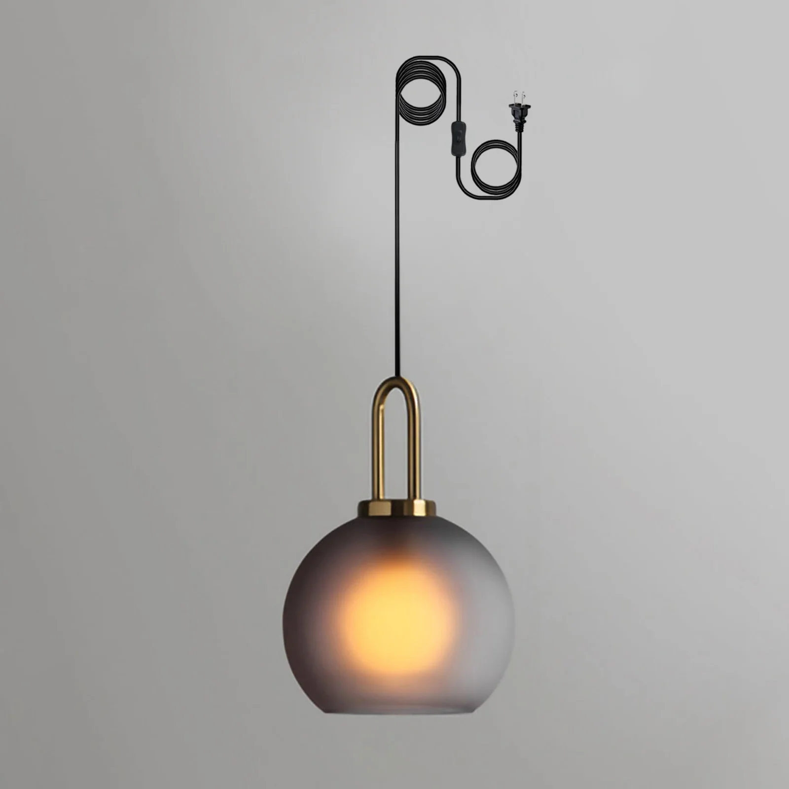 Подвесной светильник Glass Pendant Swag - ∅25см х 34см, прозрачное стекло