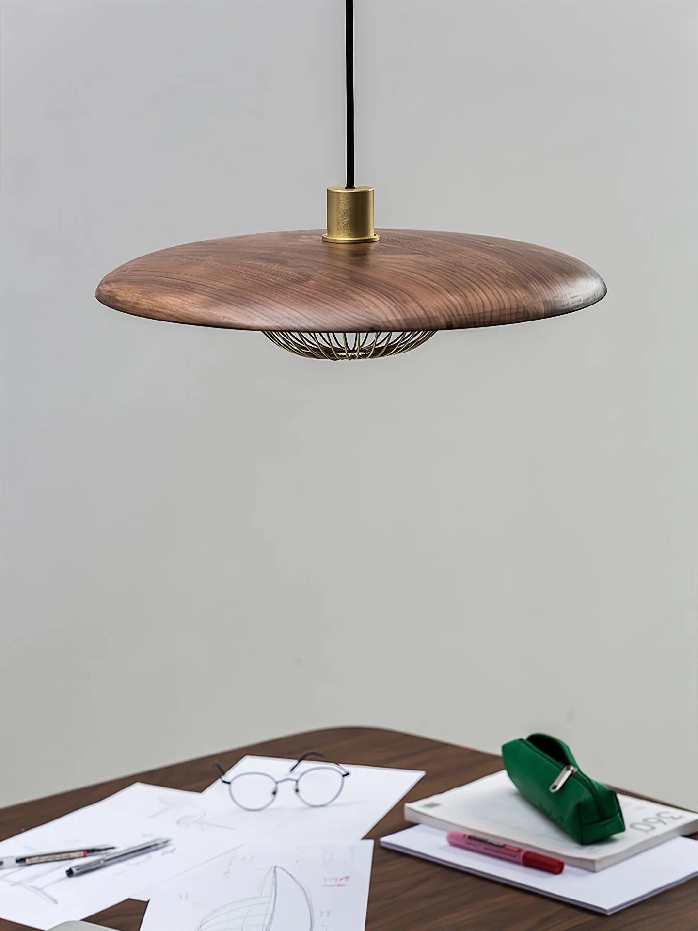 Подвесной светильник Kasa - ∅35см x 20см, медь