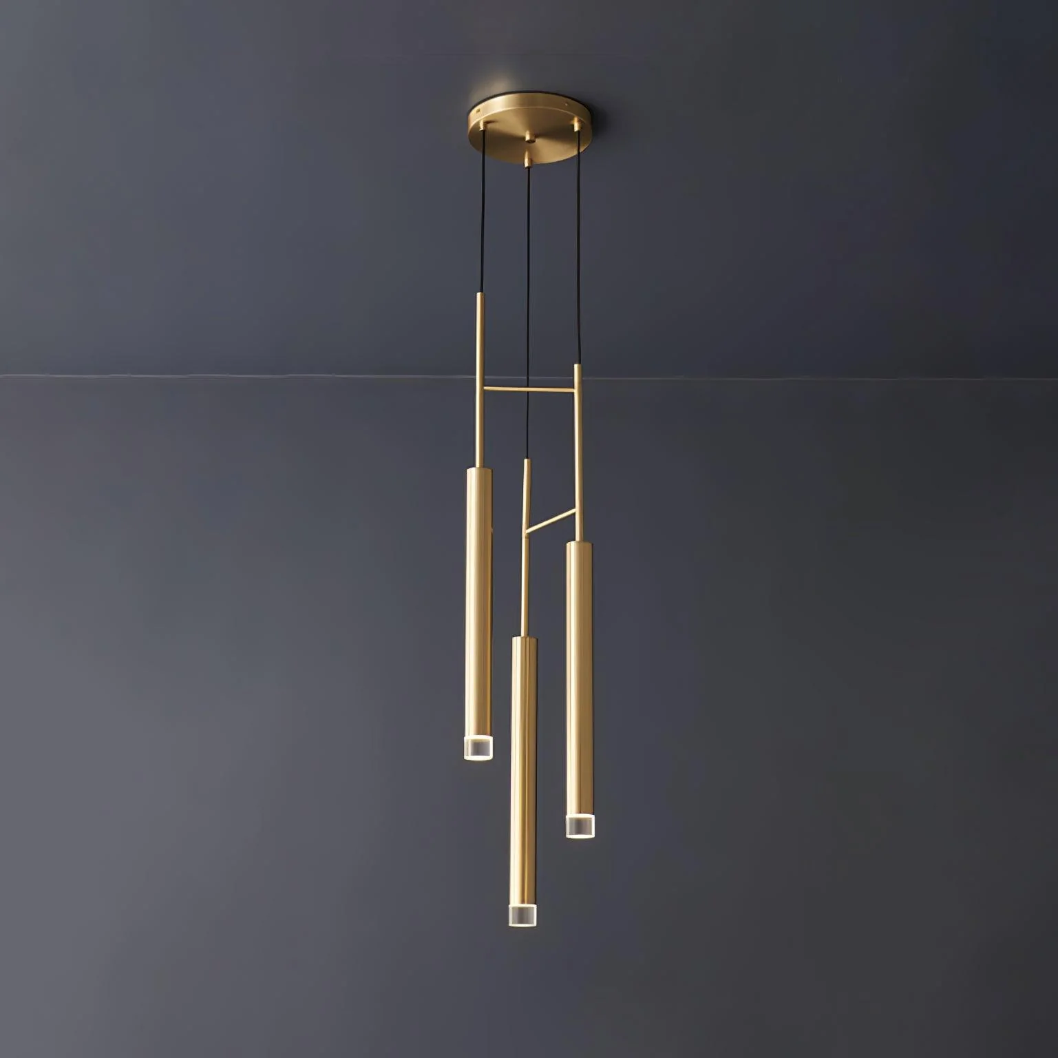 Подвесной светильник Candles - 2 подвеса ∅4см x 40см, черный