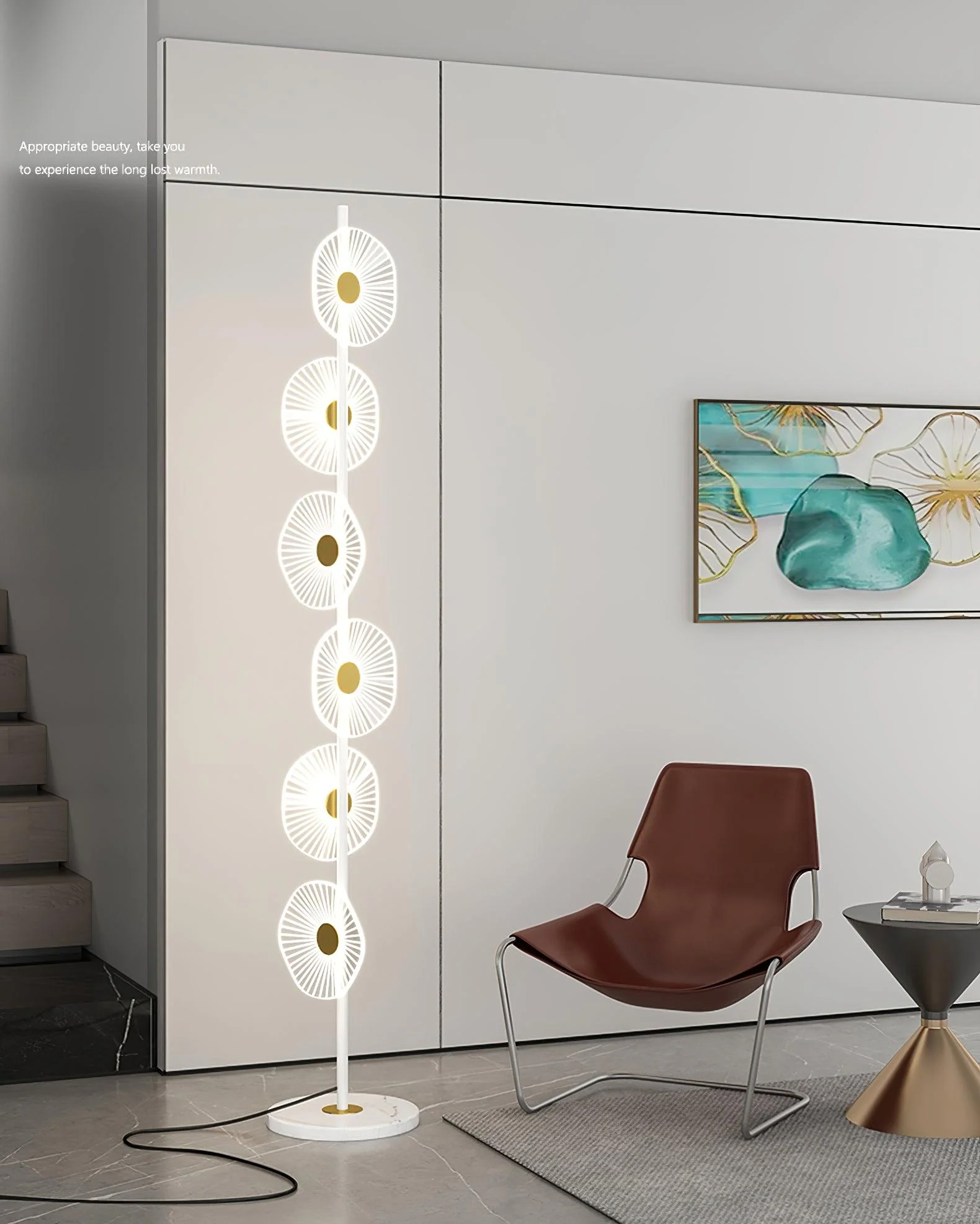 Floating Raindrop Floor Lamp - ∅ 9.8″ x H 59″ / Dia 25cm x H 150cm / US plug / RC Dimmer