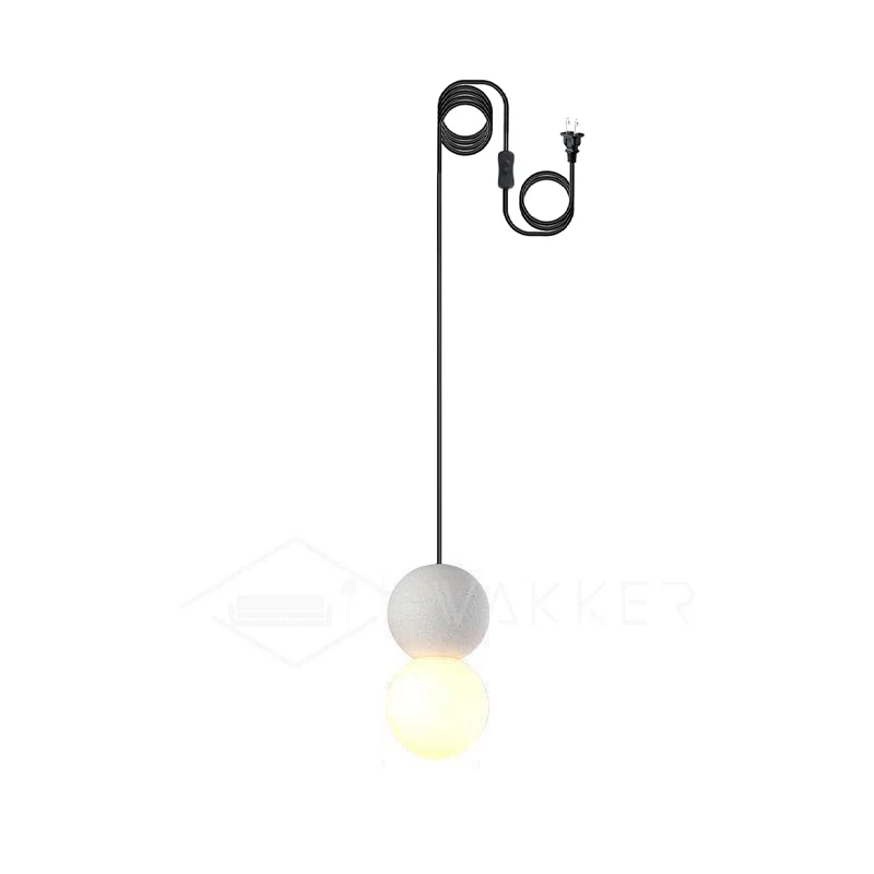 Подвесной светильник Origo - ∅10см x 20см, черный, белый