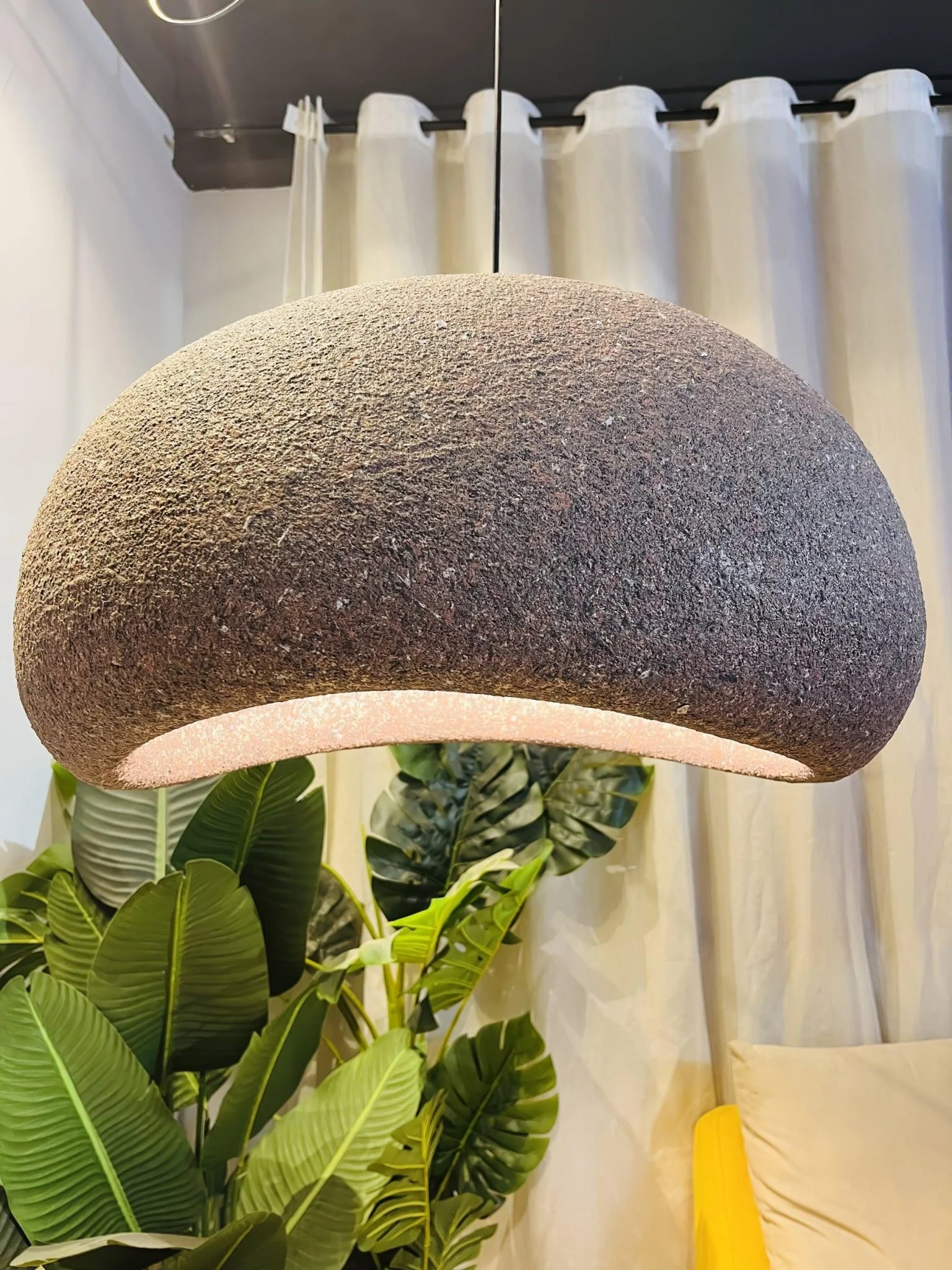 Подвесной светильник Khmara Halia Speckled - модель A ∅60см x 35см, светло-розовый