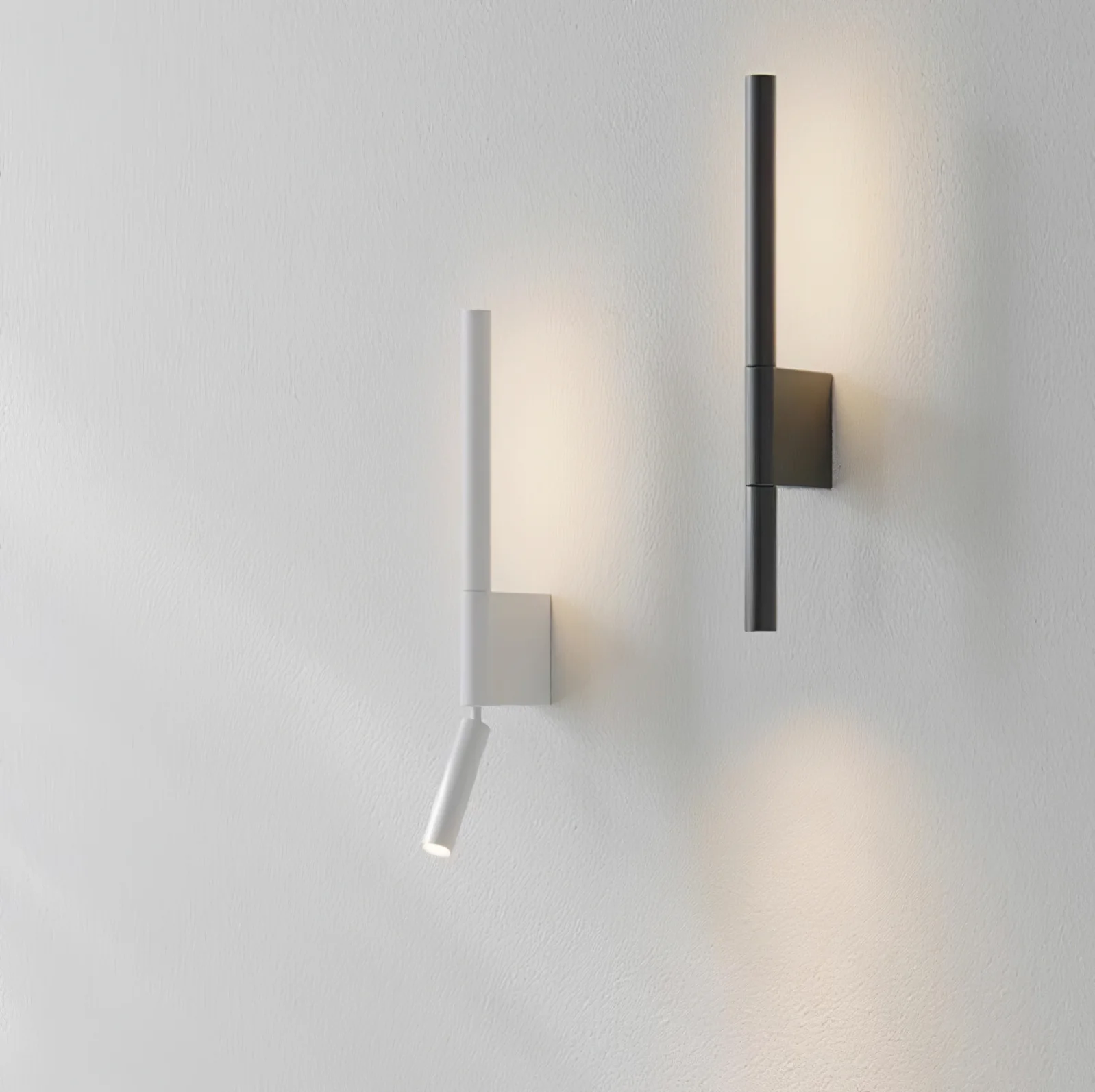 Настенный светильник Canut LED - ∅6см x 43см, черный, теплый свет
