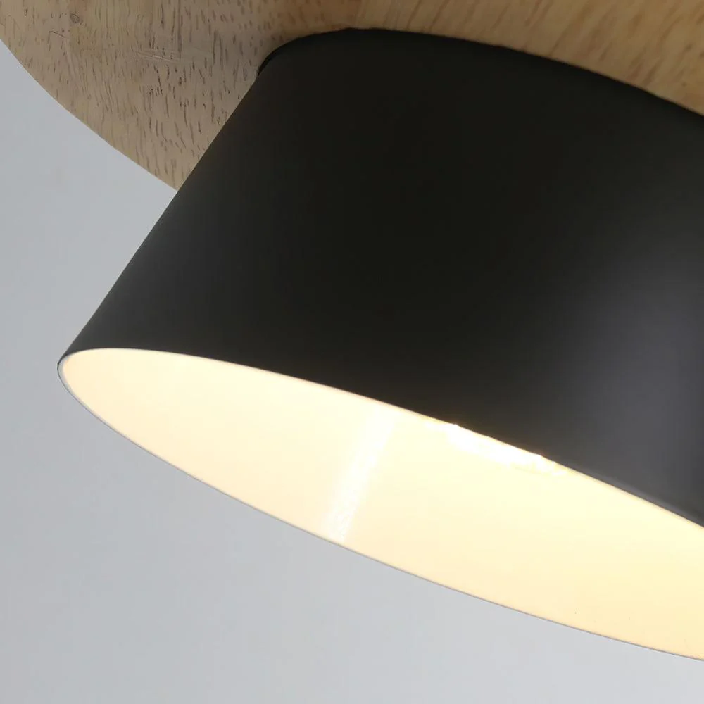 Подвесной светильник Stone Wood - ∅19см х 13см, черный