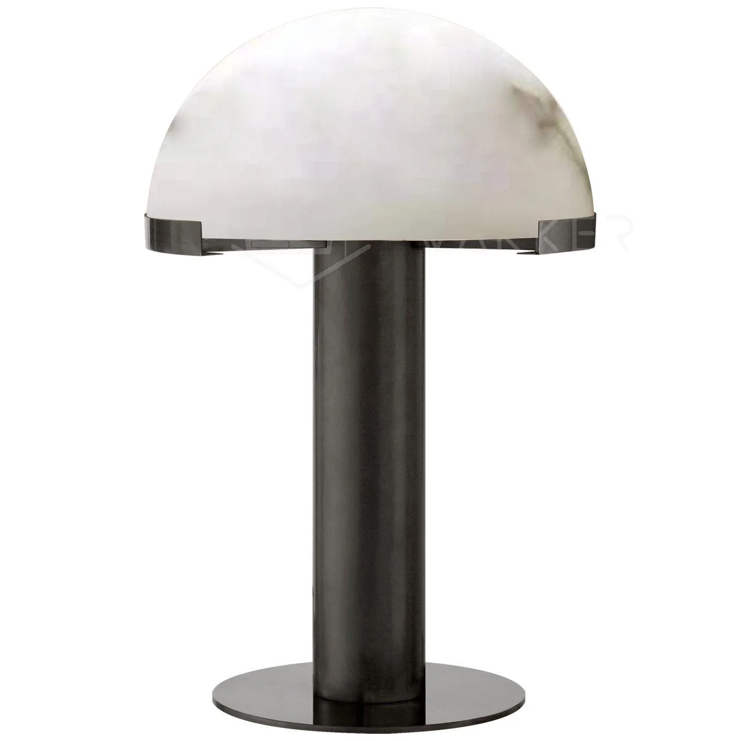 Настольный светильник Elegance Alabaster - ∅30см x 50см, золотой, белый, стекло