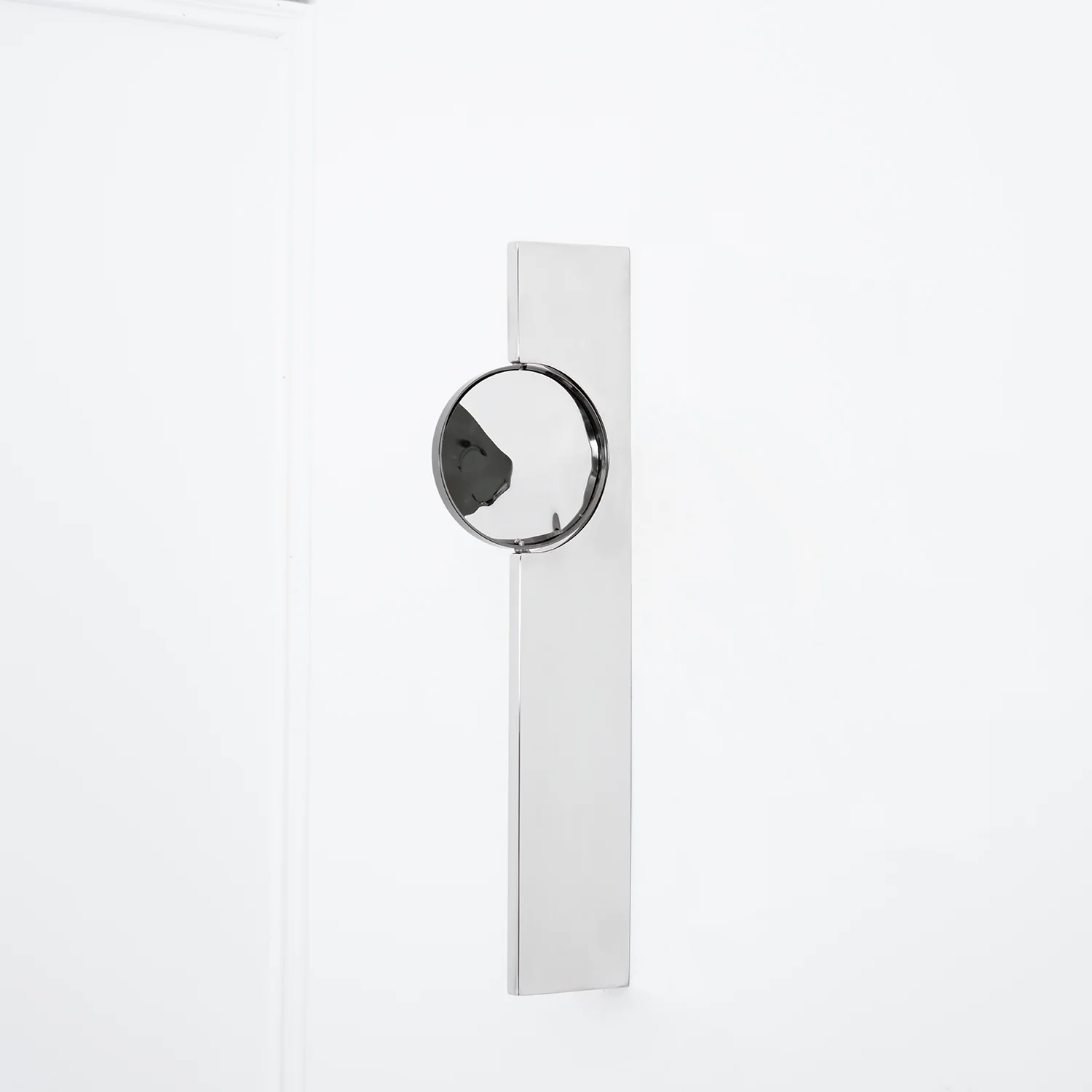 Creative Light And Shadow Wall Lamp - 2-Lights: ∅ 4.1″ x H 14.9″ Set of 2 / Chrome & Black / Warm Light