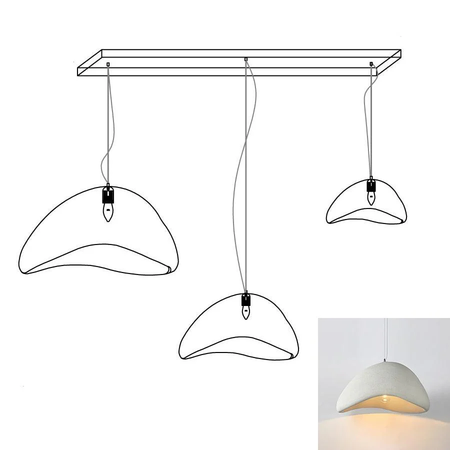 Люстра Khmara Halia Combination A - ∅40см x 22см + ∅60см x 33см, серый, длинное крепление