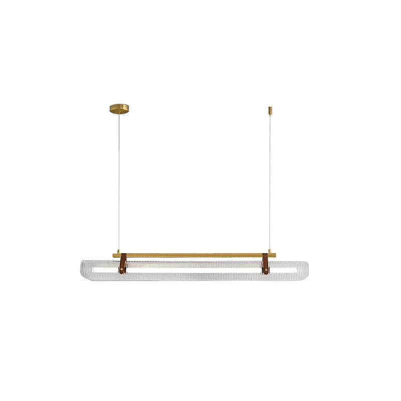 Люстра Acrylic Linear - 100см x 10см x 16см, золотой, черный, прозрачный, холодный свет
