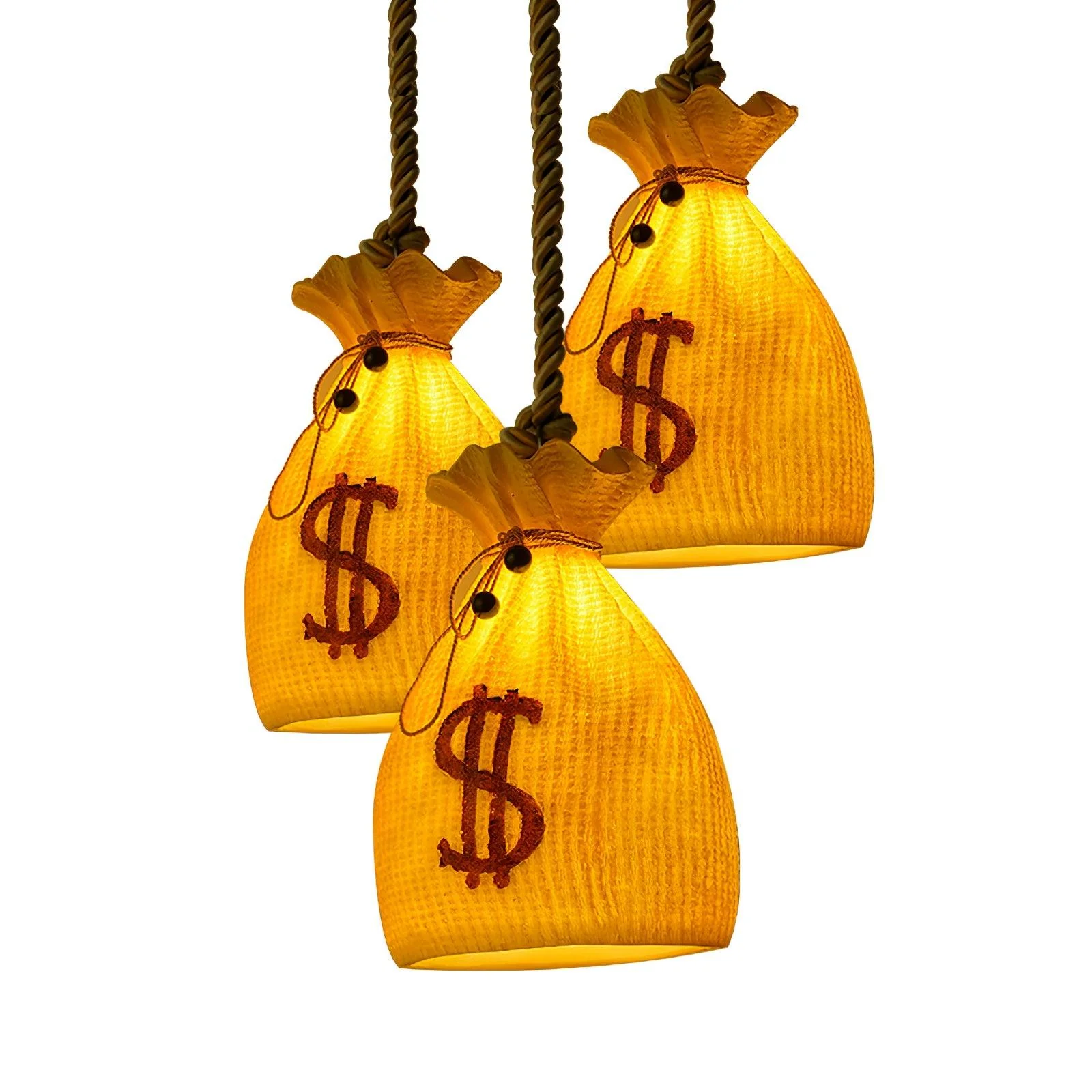 Подвесной светильник Prosperity Pouch Resin - ∅23см x 31см, оранжевый
