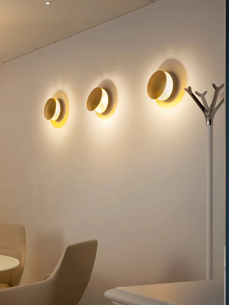 Giorgio Wall Lamp - Dia 25cm x H 25cm Set of 2 / Black & Bronze / Cool Light