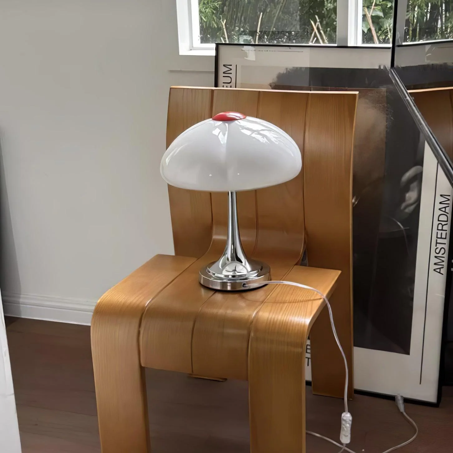 Flower Petal Table Lamp - ∅ 11.4″ x H 12.6″ / Dia 29cm x H 32cm / Chrome / AU plug