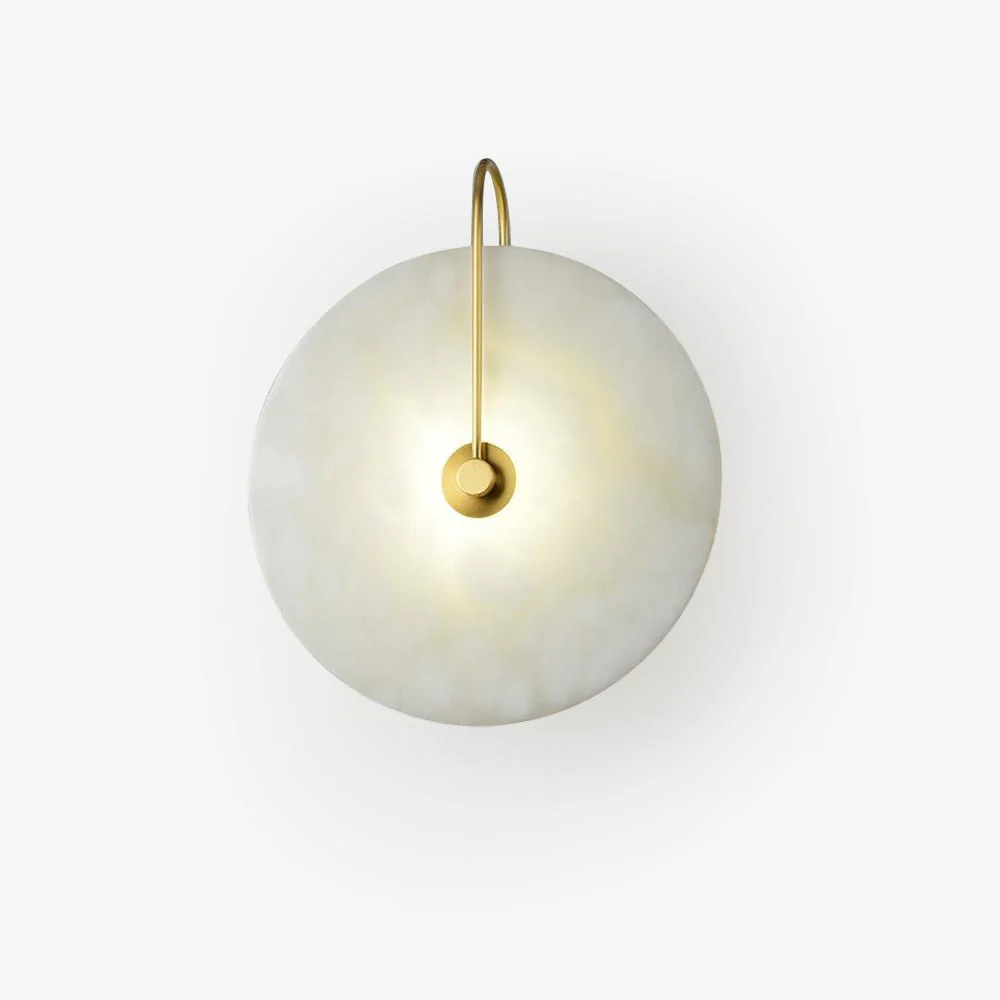 Настенный светильник Alabaster LED - ∅20см, золотой, теплый свет