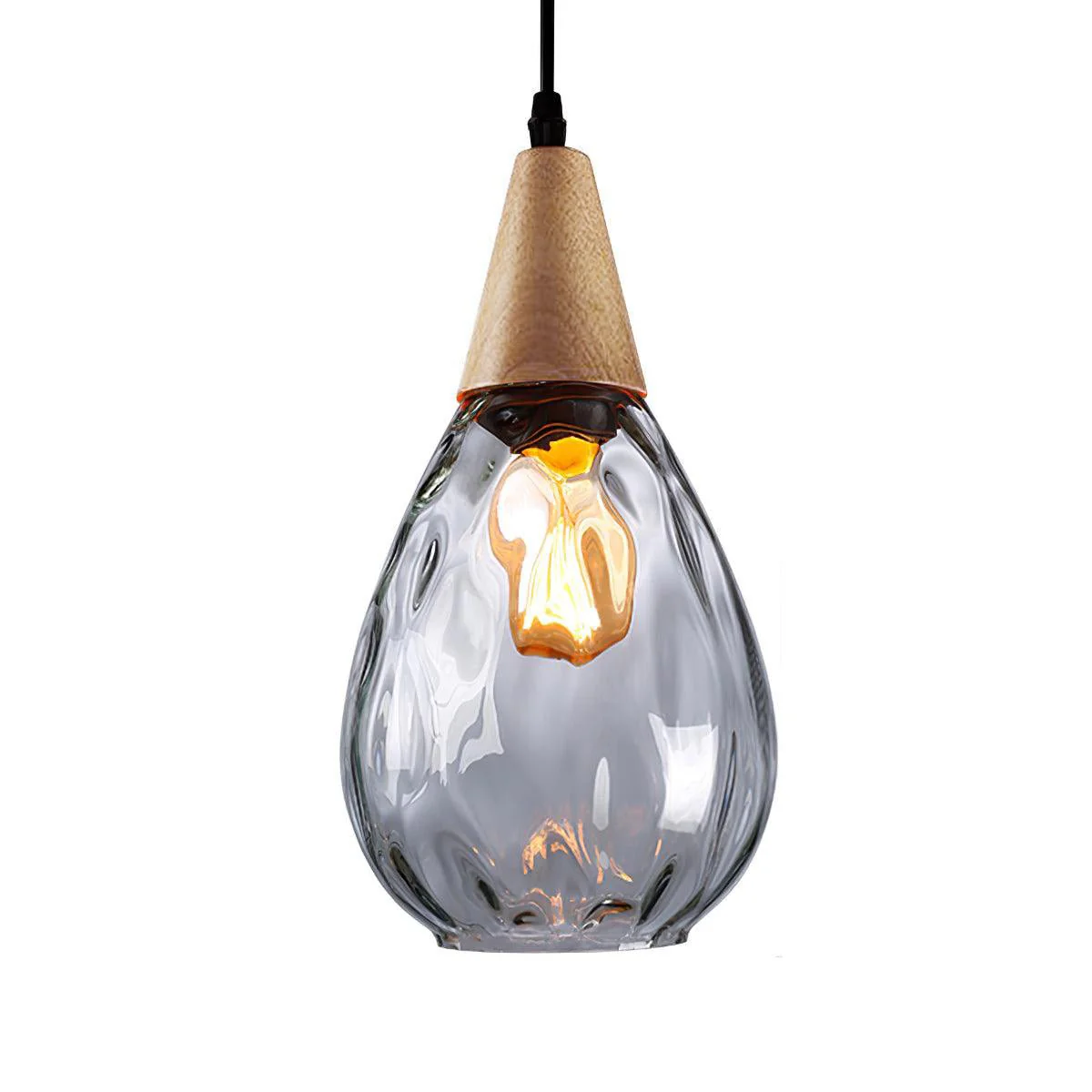 Подвесной светильник Besnier Glass - ∅20см x 23см, черный