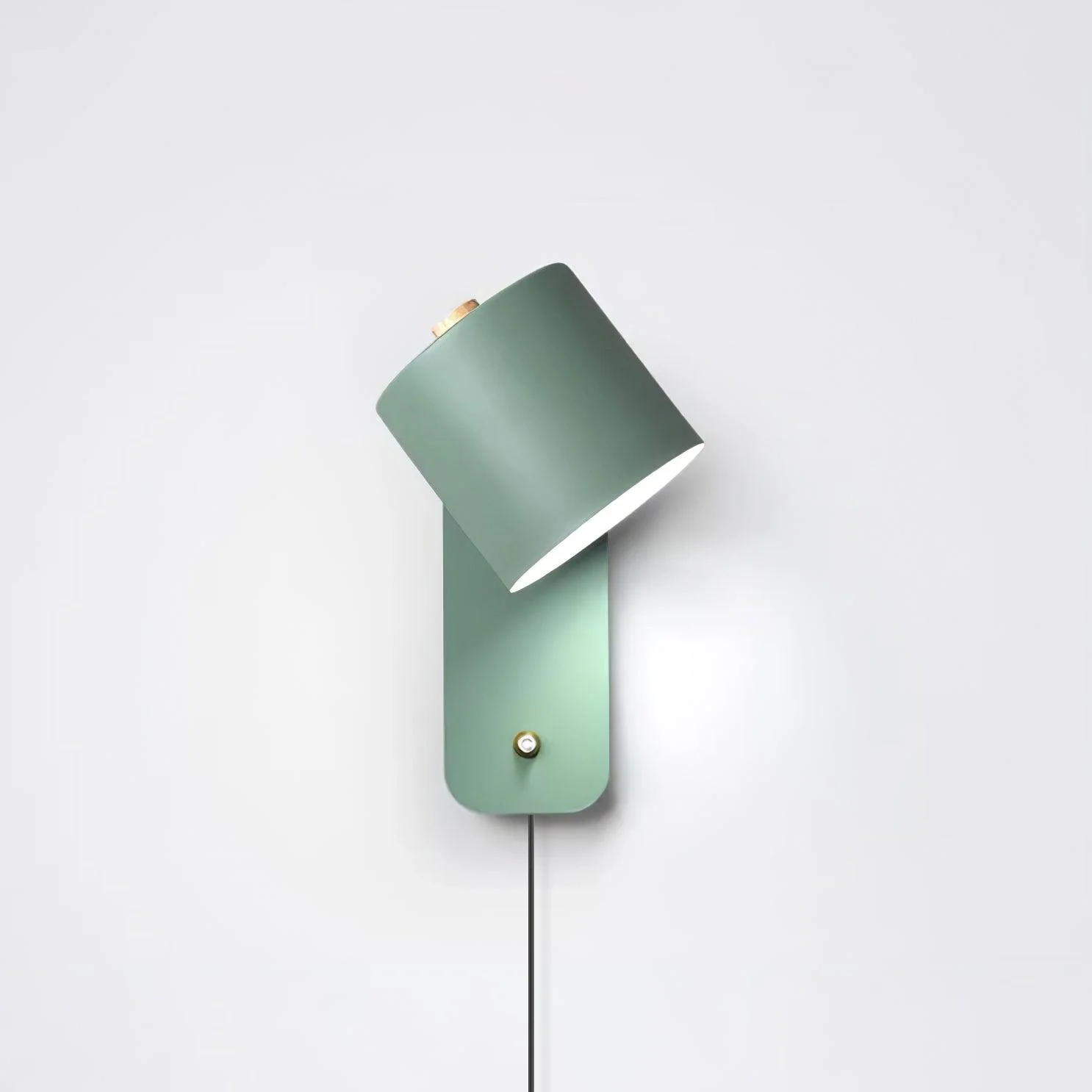 Настенный светильник Rotatable Cylinder Plug-in - ∅13см x 30см, белый
