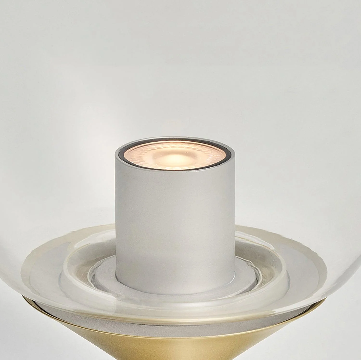 Mist LED Table Lamp - Table Lamp: ∅ 6.3″ x H 11″ / Dia 16cm x H 27.9cm / Gold / UK plug