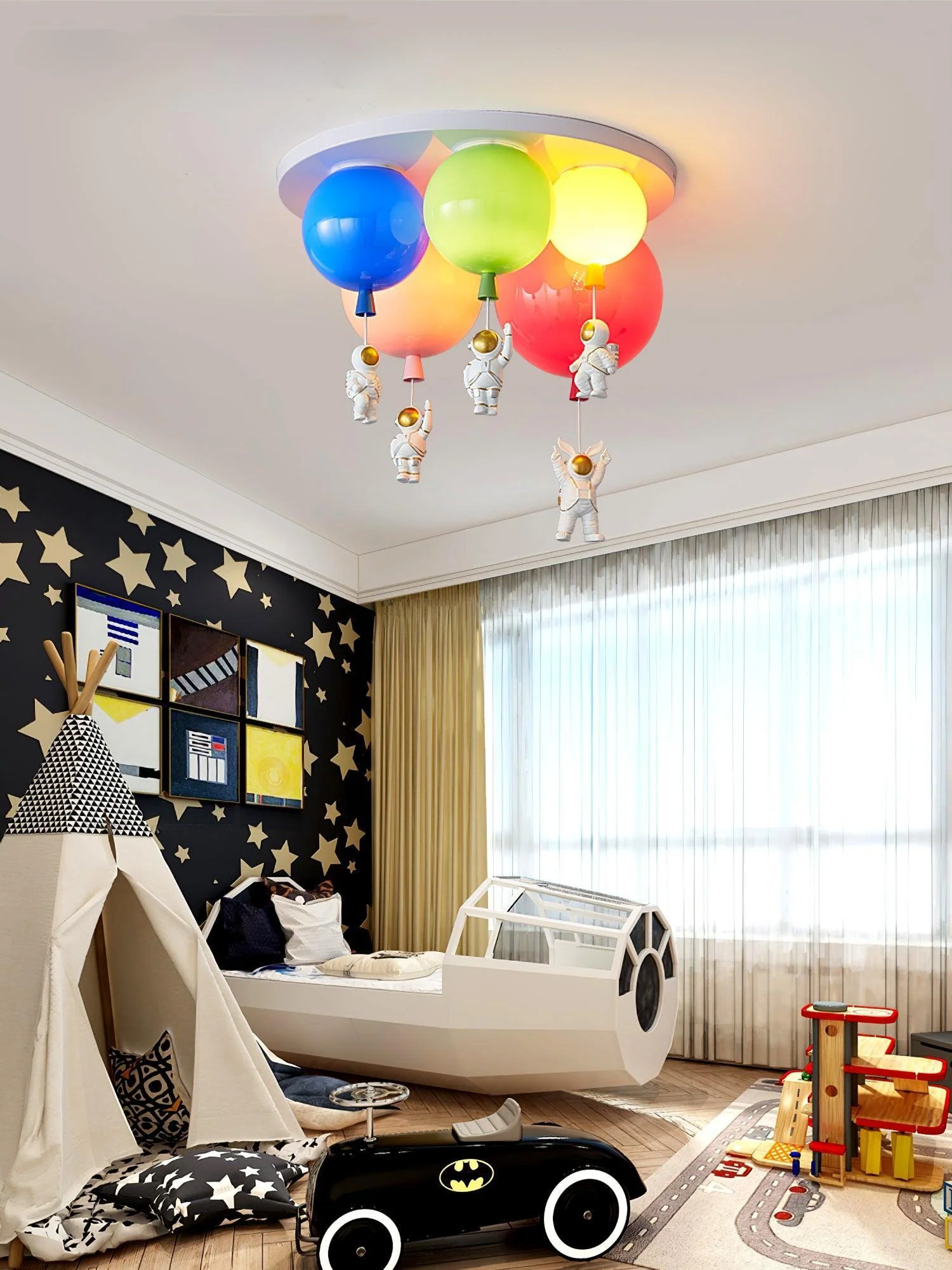 Потолочный светильник Astronaut Glossy Balloon - 5 источников света ∅70см, модель C