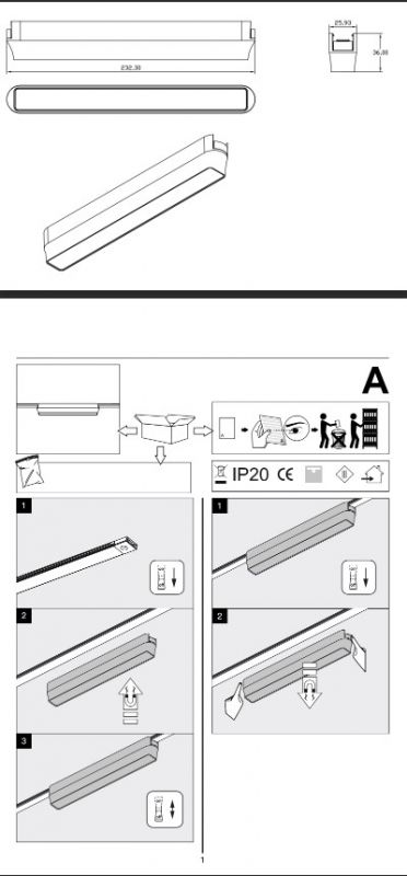 Светильник для трека Denkirs Air Linear 2700-6500 со светодиодом, 2700-6500K,черный,DK5360-BK