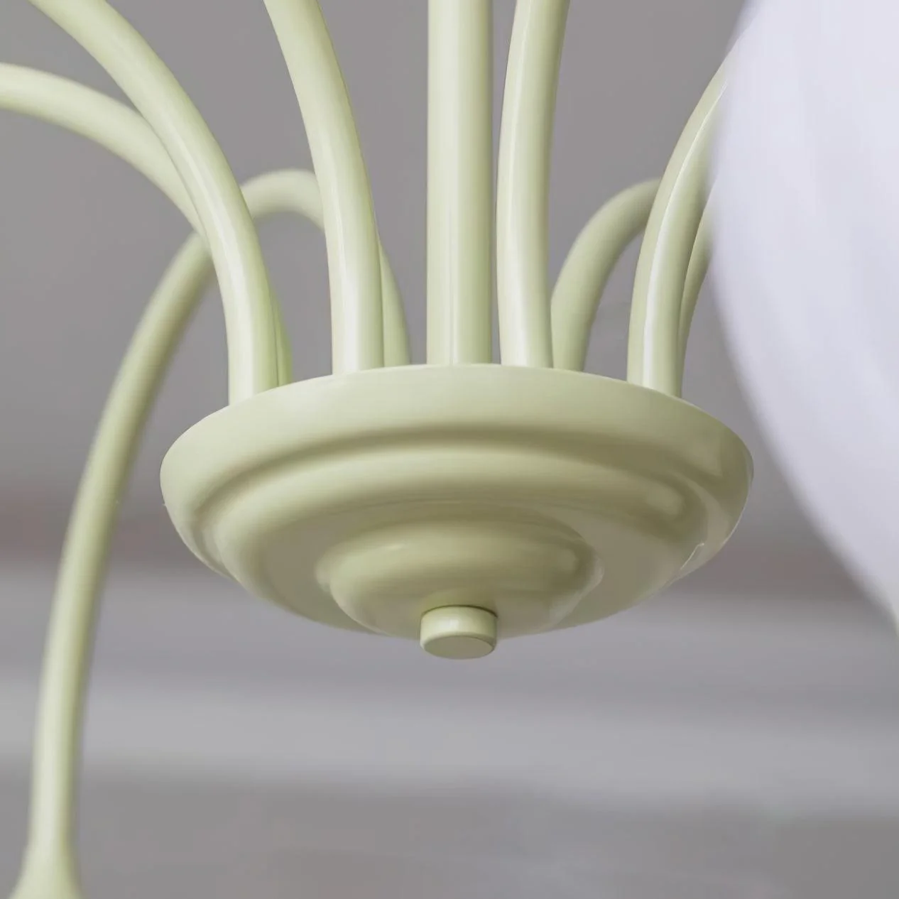 Люстра Tulip Matcha - 6 плафонов ∅66см x 40см, кремово-белый, белое стекло