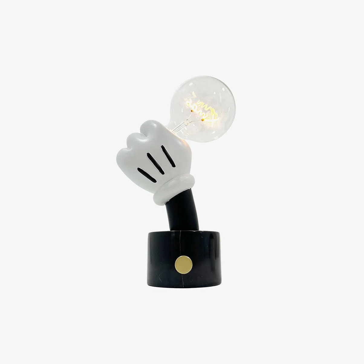 Настольный светильник Very Nice Table Lamp - модель B ∅23см х 38см, белый мрамор, прозрачный