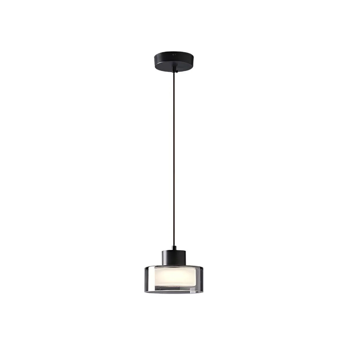 Подвесной светильник Quartet of Light Glass  - модель D Small - ∅70см x 150см, черный, дымчато-серый, 3000-6500К
