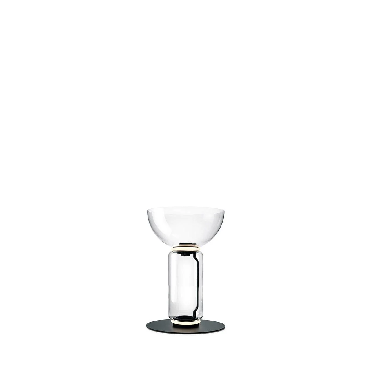 Торшер Bamboo Glass - ∅28см x 57см, стекло, черный, теплый свет