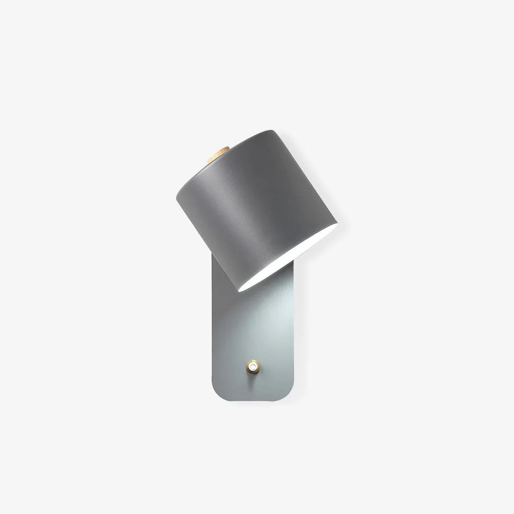 Настенный светильник Rotatable Cylinder Plug-in - ∅13см x 30см, белый