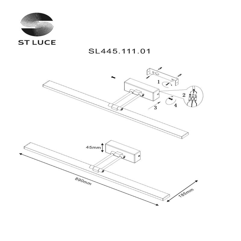 Светильник настенный ST-Luce PARALLELA SL445.111.01
