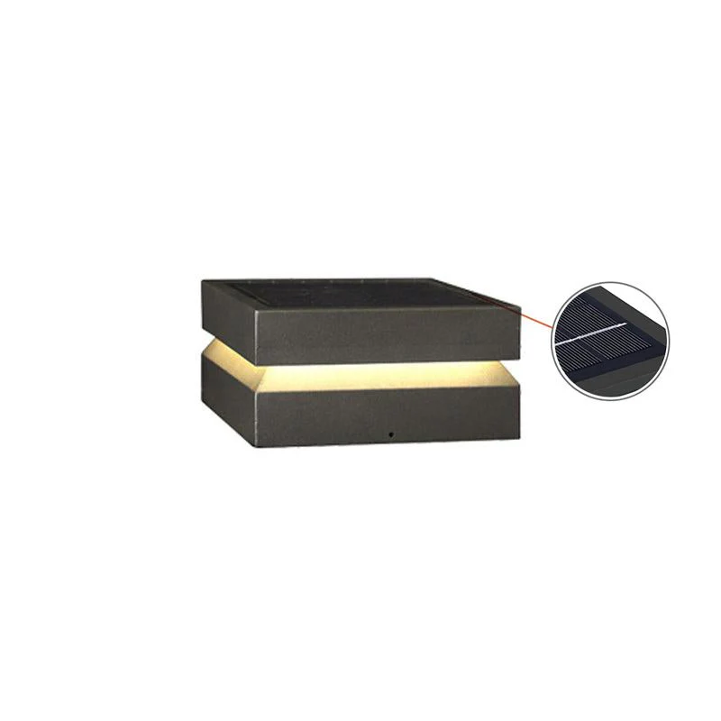 Уличный светильник Square Post Outdoor - модель A, проводная версия, 30см x 30см x 15см, тёплый свет