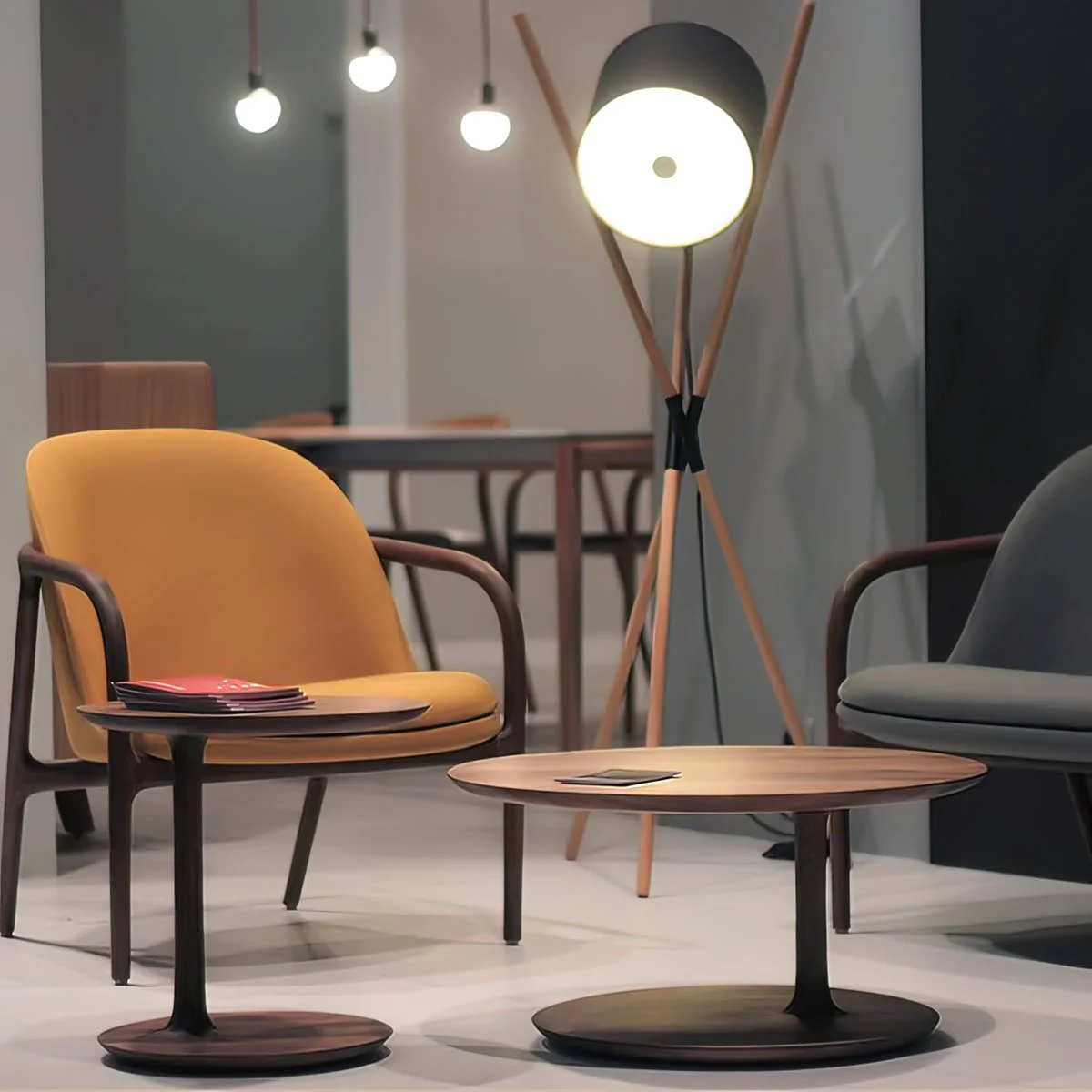 Торшер Shift Lamp - ∅58см x 173см, черный, дерево