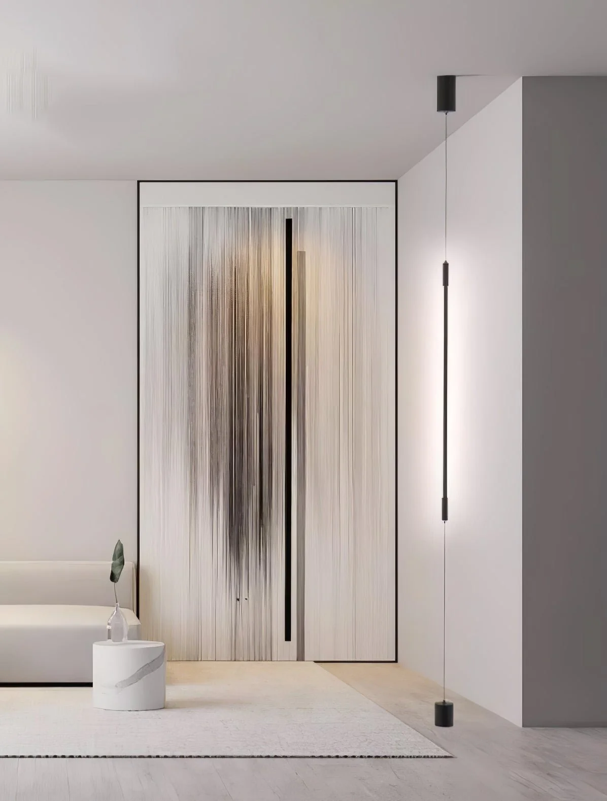 Подвесной светильник Slim line Cabinet - ∅2см x 95см, черный, теплый свет