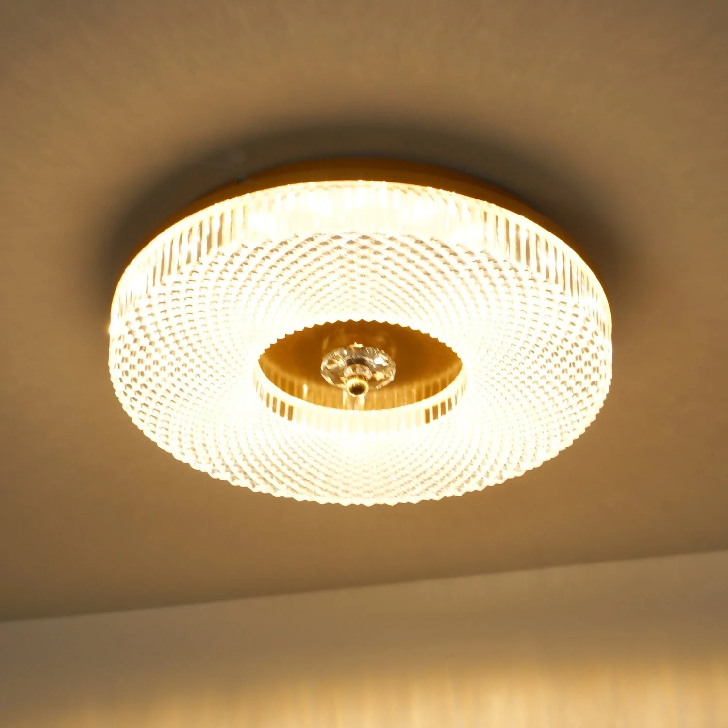 Потолочный светильник Ayla LED Flush Mount - ∅40см х 7см, белый, теплый свет