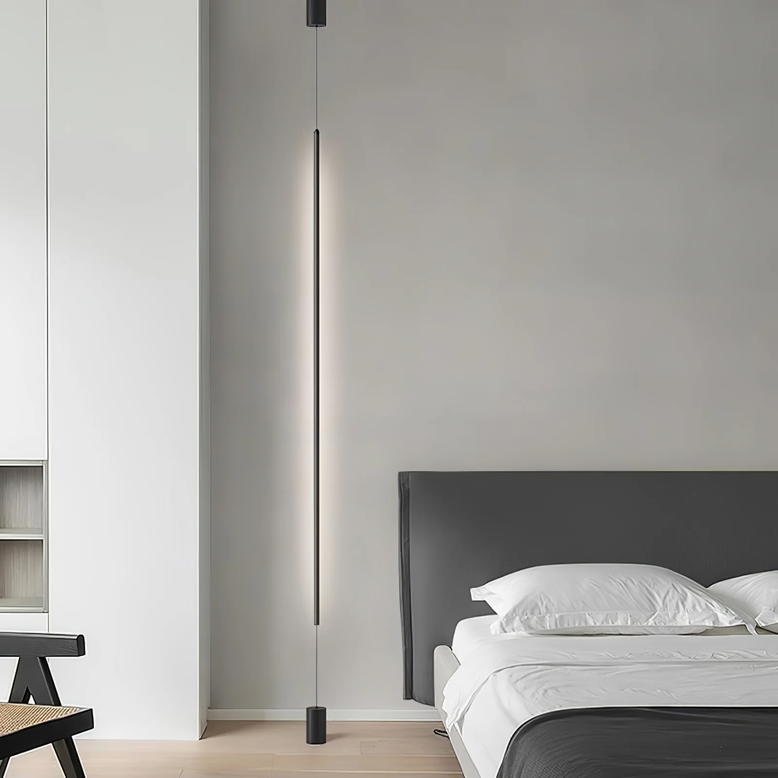 Подвесной светильник Slim line Cabinet - ∅2см x 95см, черный, теплый свет