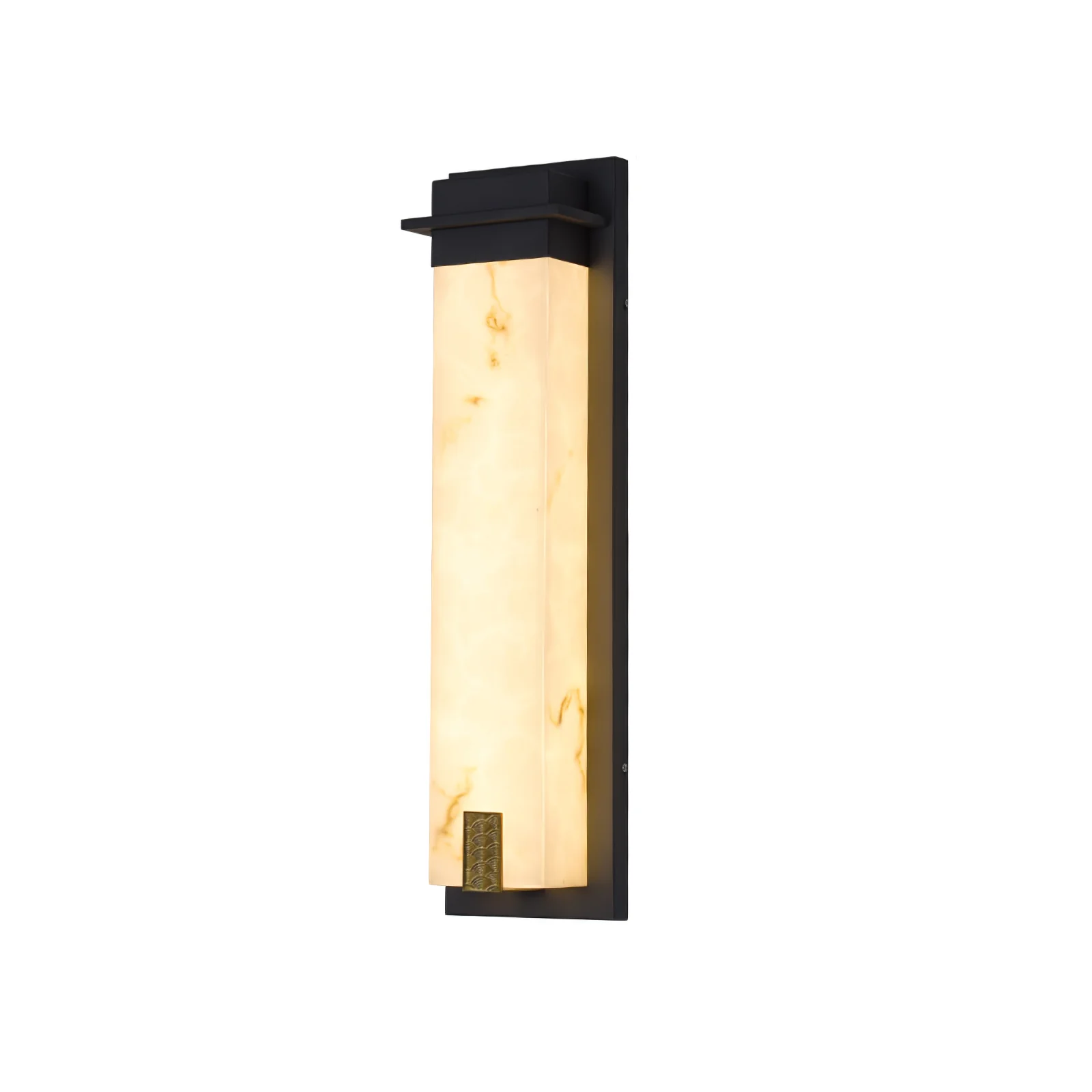 Delaney Outdoor Wall Light - Model A L 6.3″ x W 4.3″ x H 19.7″ Set of 2 / Black & White / Warm Light