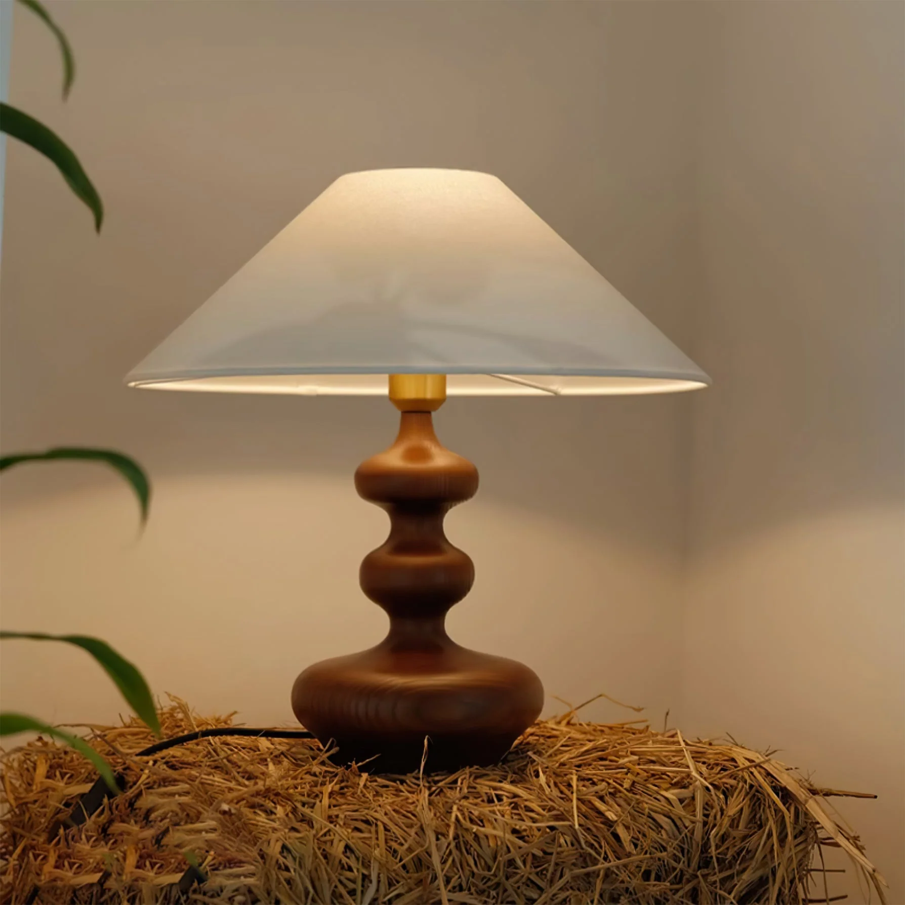 Настольный светильник Creative Gourd - ∅45см x 45см, орех