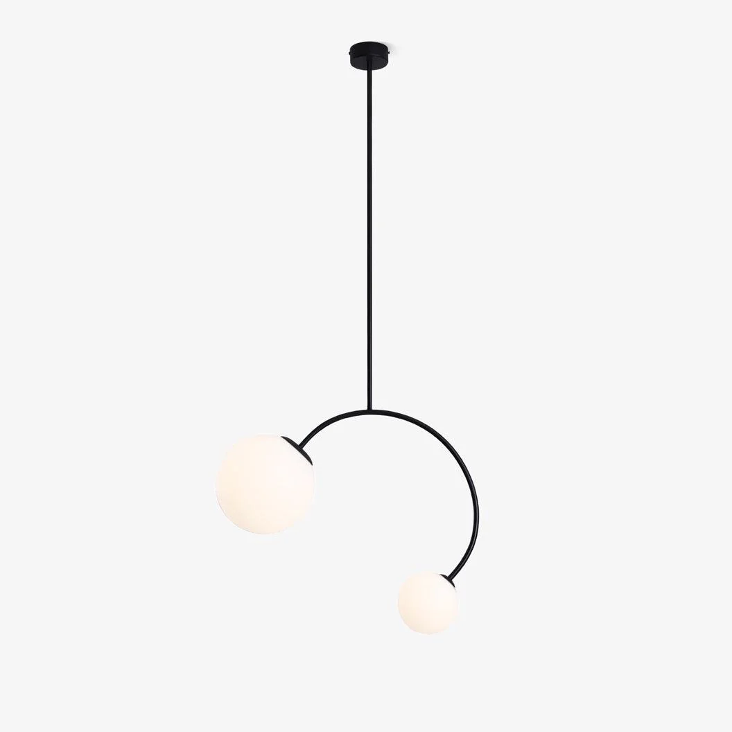 Подвесной светильник Balance Glass - ∅34см x 28см, золотой, белый, стекло
