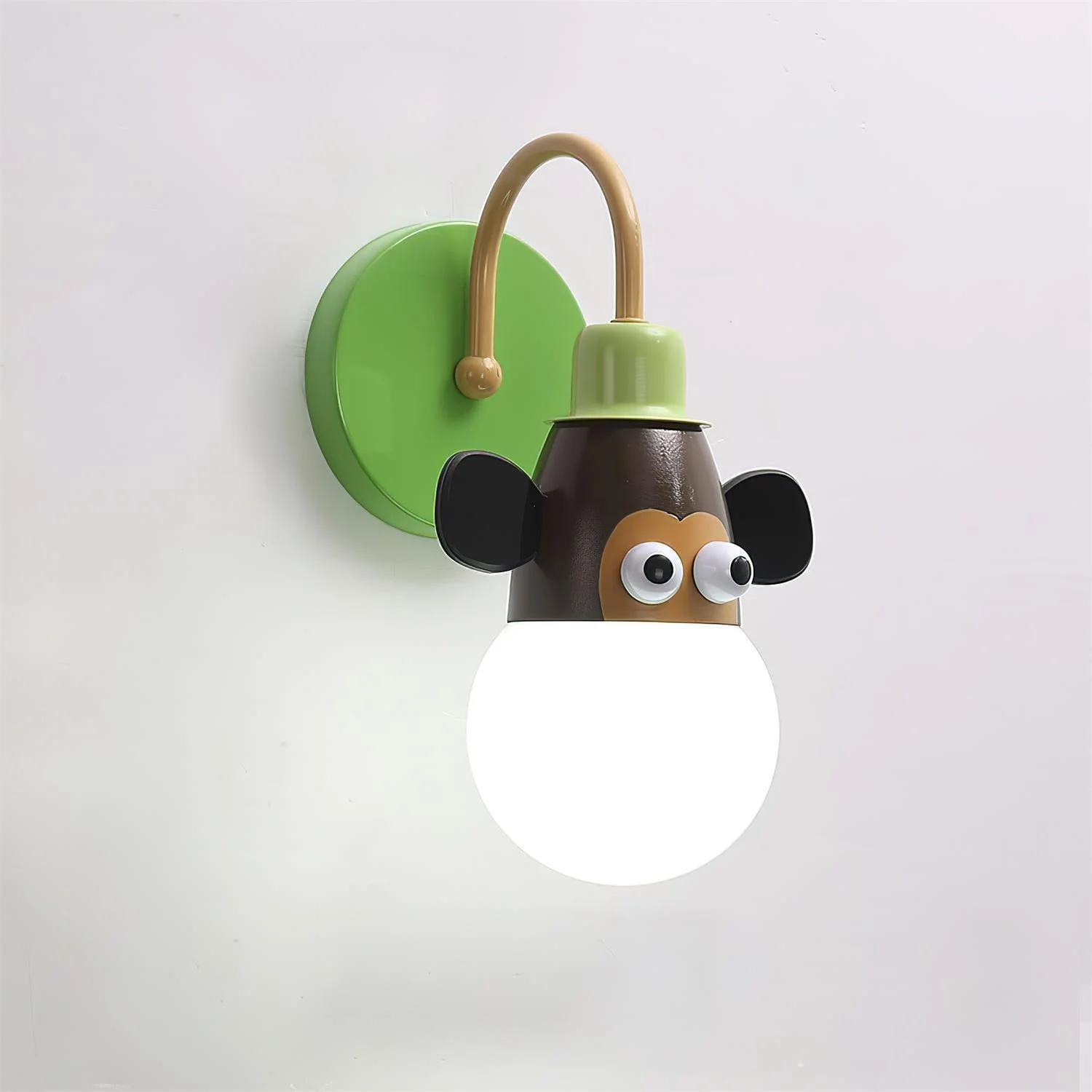 Cartoon Animal Kids Wall Lamp - Set of 2 / Blue