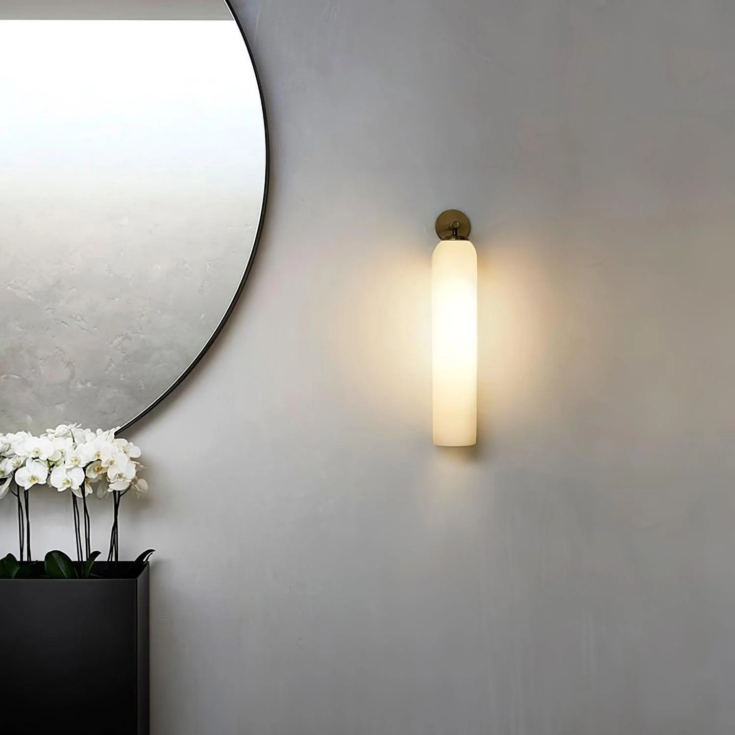 Art Glass Sconce - Set of 2 / Gold / Green