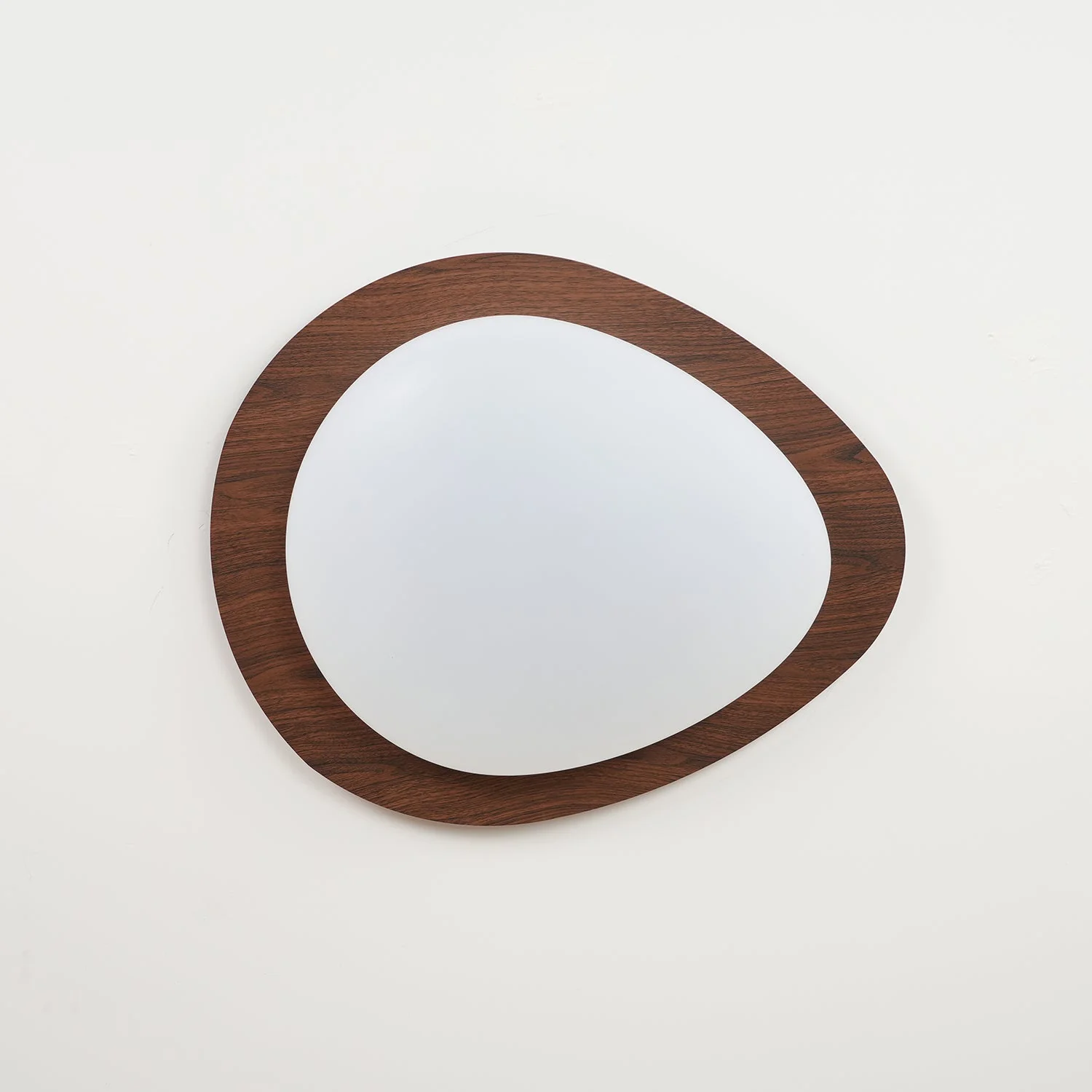 Потолочный светильник Pebble Walnut - ∅58см x 8см, рисунок под натуральное дерево (гидрографика), теплый свет