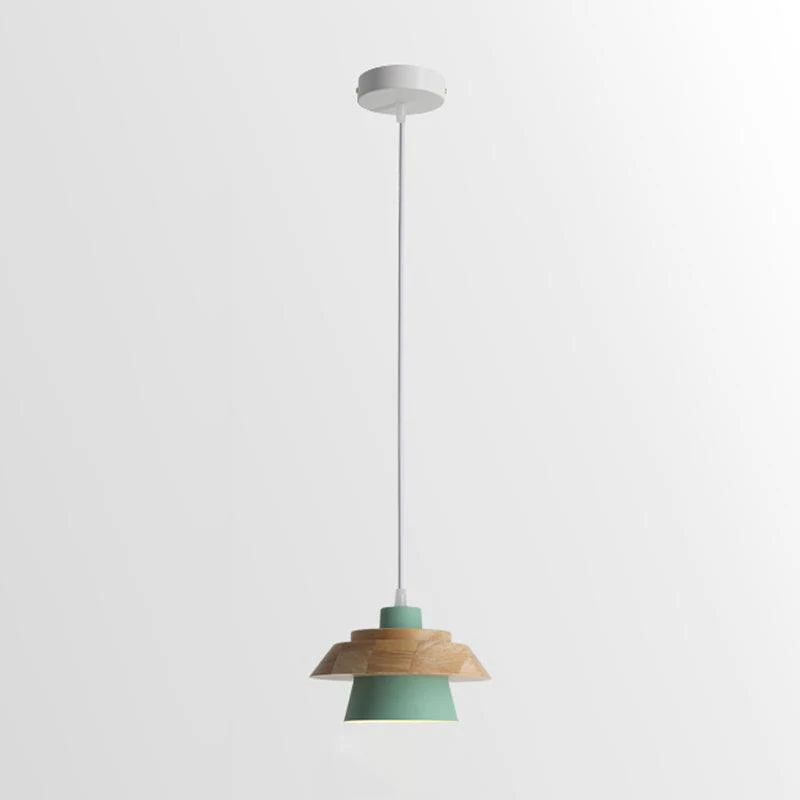 Подвесной светильник Stone Wood - ∅19см х 13см, черный