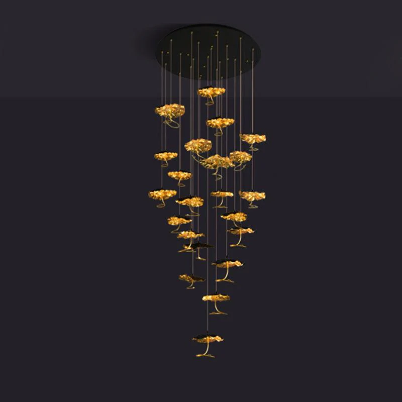 Люстра Brass Aviary Constellation - 1 подвес ∅25см х 15см, латунь, черный, теплый свет