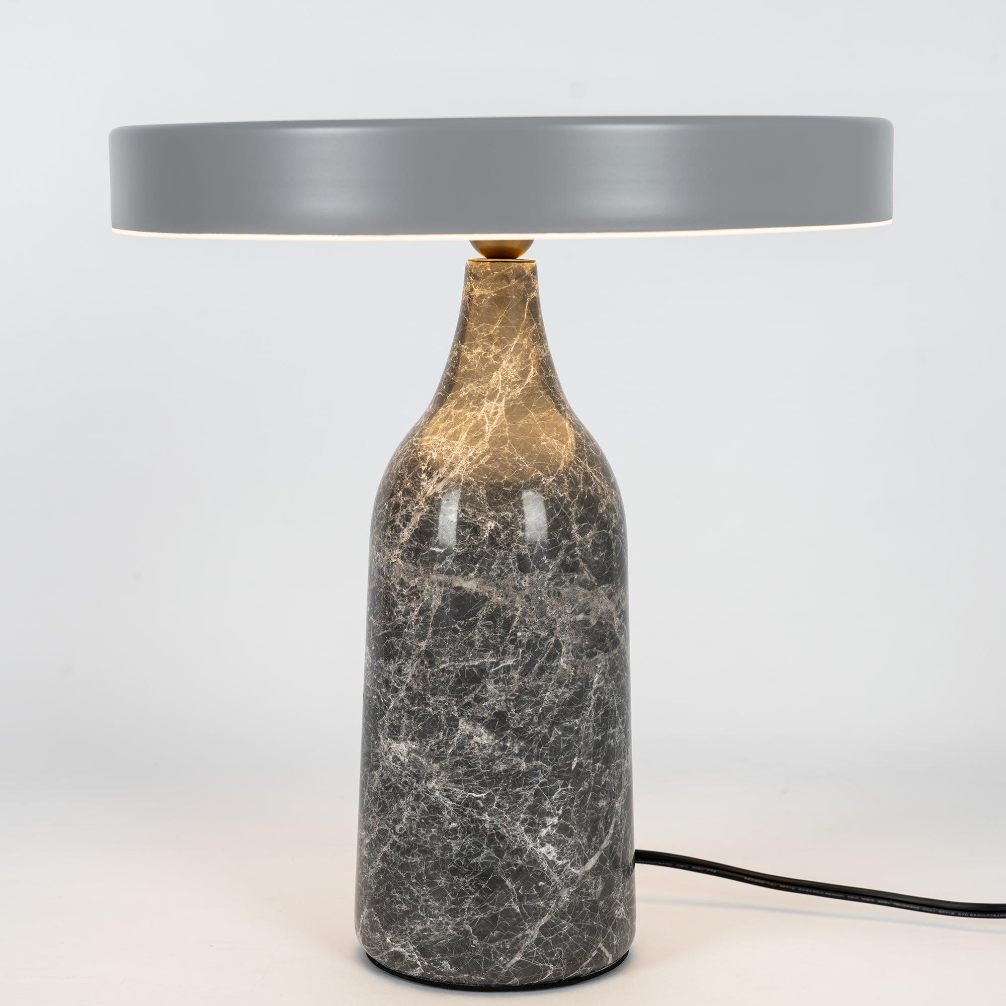 Eddy Table Lamp - ∅ 12.6″ x H 13.2″ / Dia 32cm x H 33.6cm / Grey / US plug