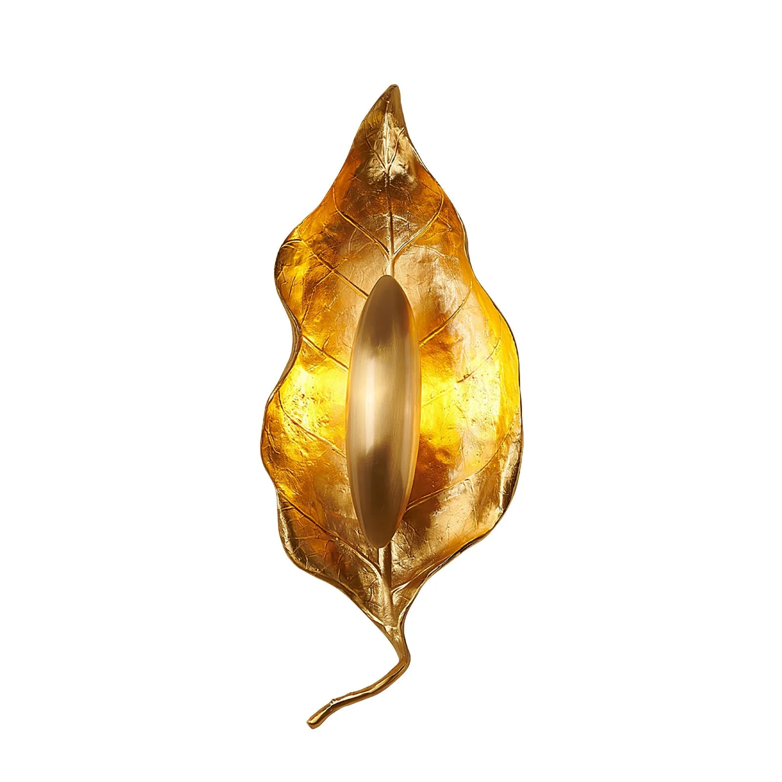 Настенный светильник Leaf - ∅14см x 30см, латунь