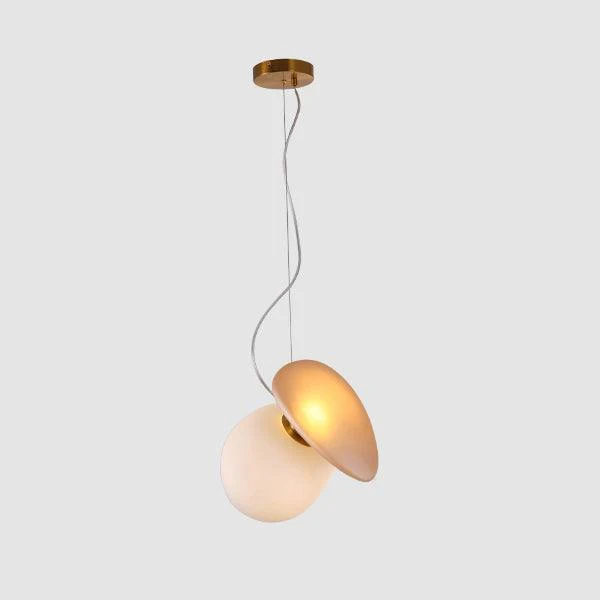 Подвесной светильник модель Translucent Frosted Glass - модель 11, ∅30см x 30см, белый, белый, теплый свет