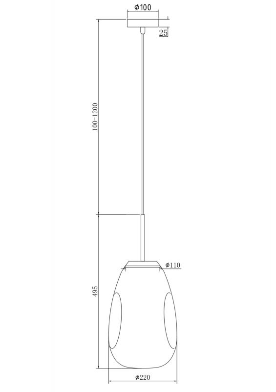 Подвесной светильник Maytoni Mabell P013PL-01G