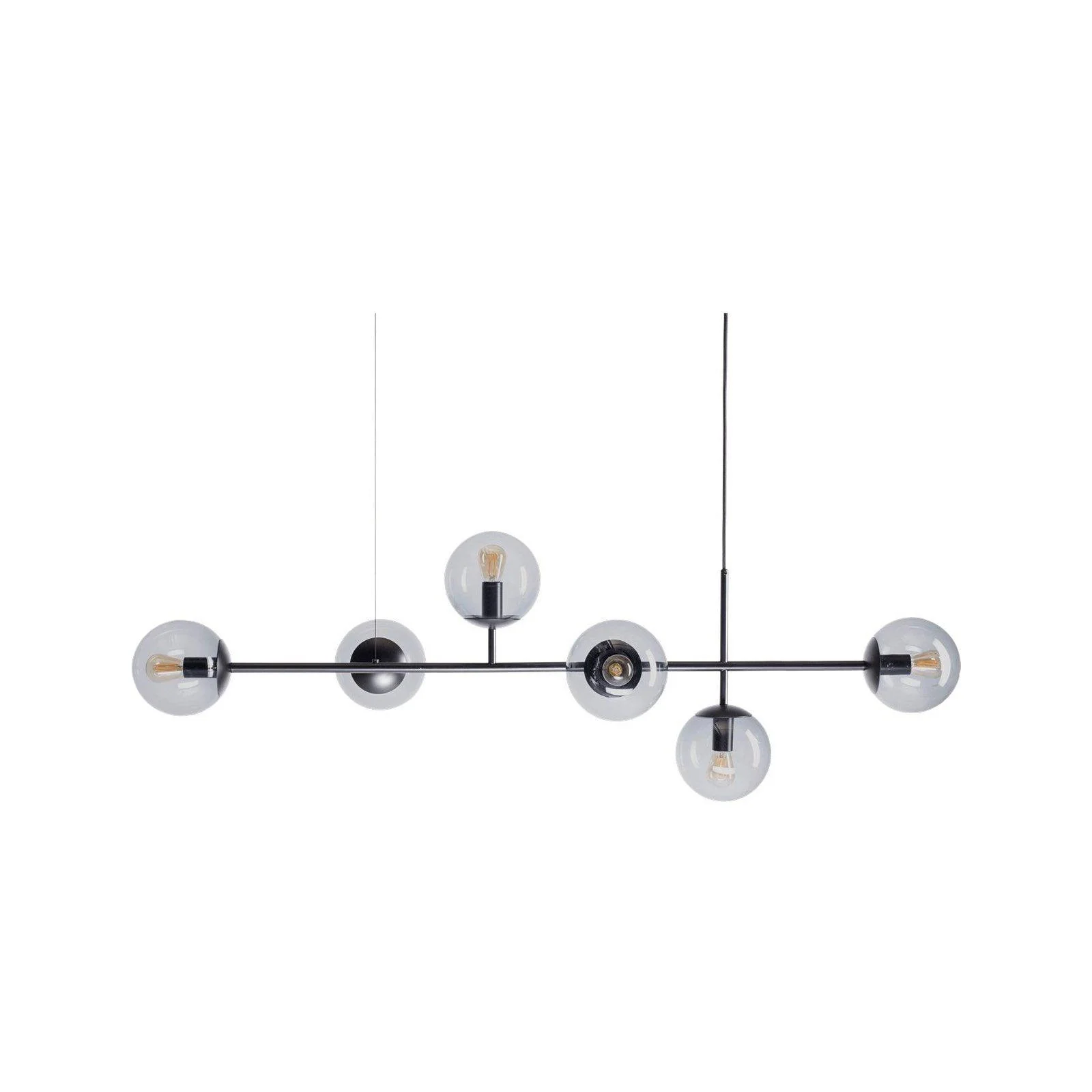 Люстра Orb - 120см х 45см, черный, янтарь