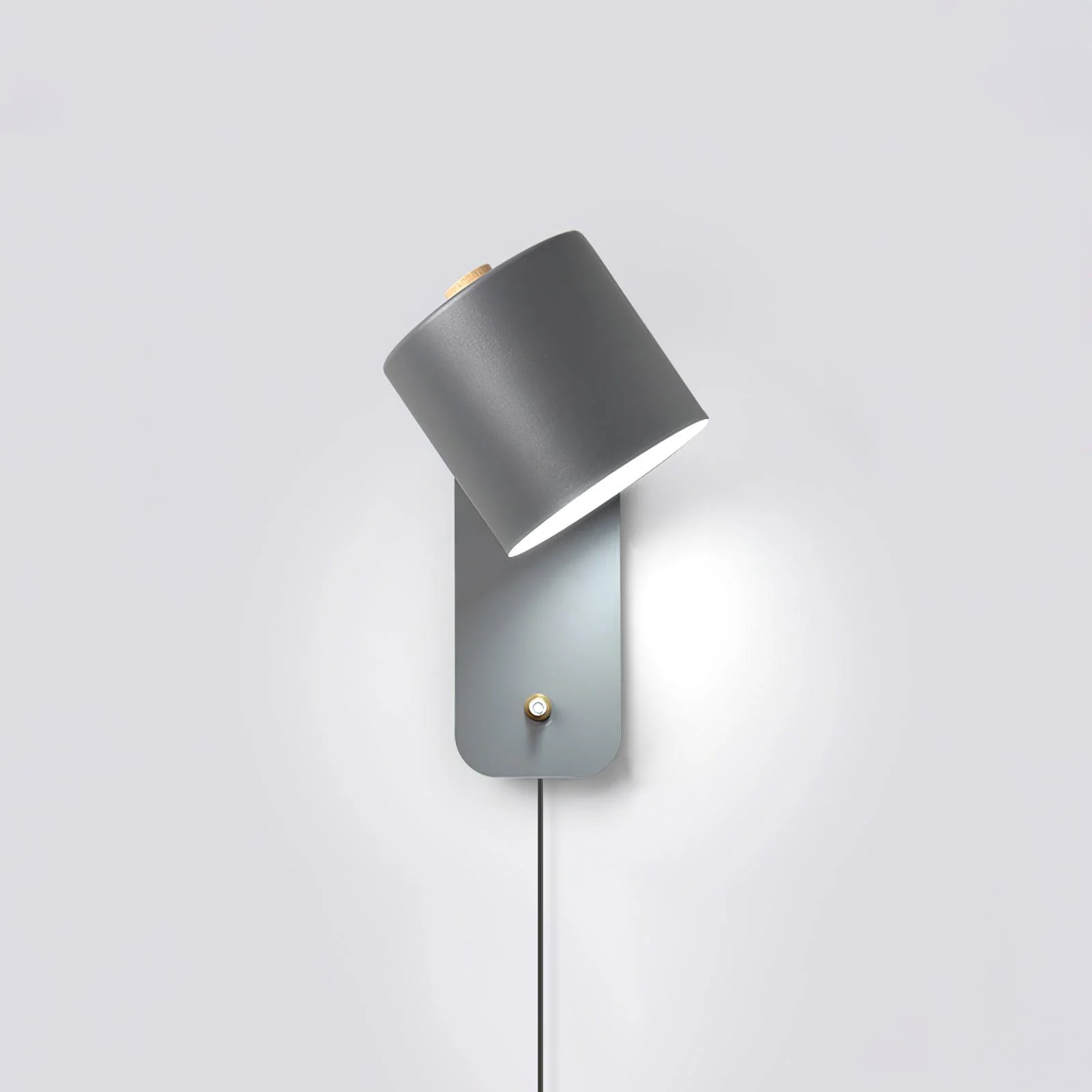 Настенный светильник Rotatable Cylinder Plug-in - ∅13см x 30см, белый
