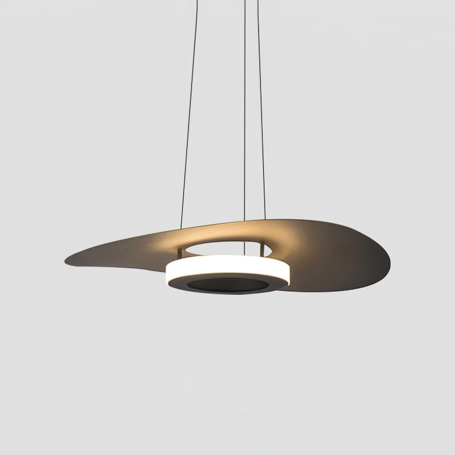 Подвесной светильник UFO LED - ∅60см x 150см, черный, теплый свет