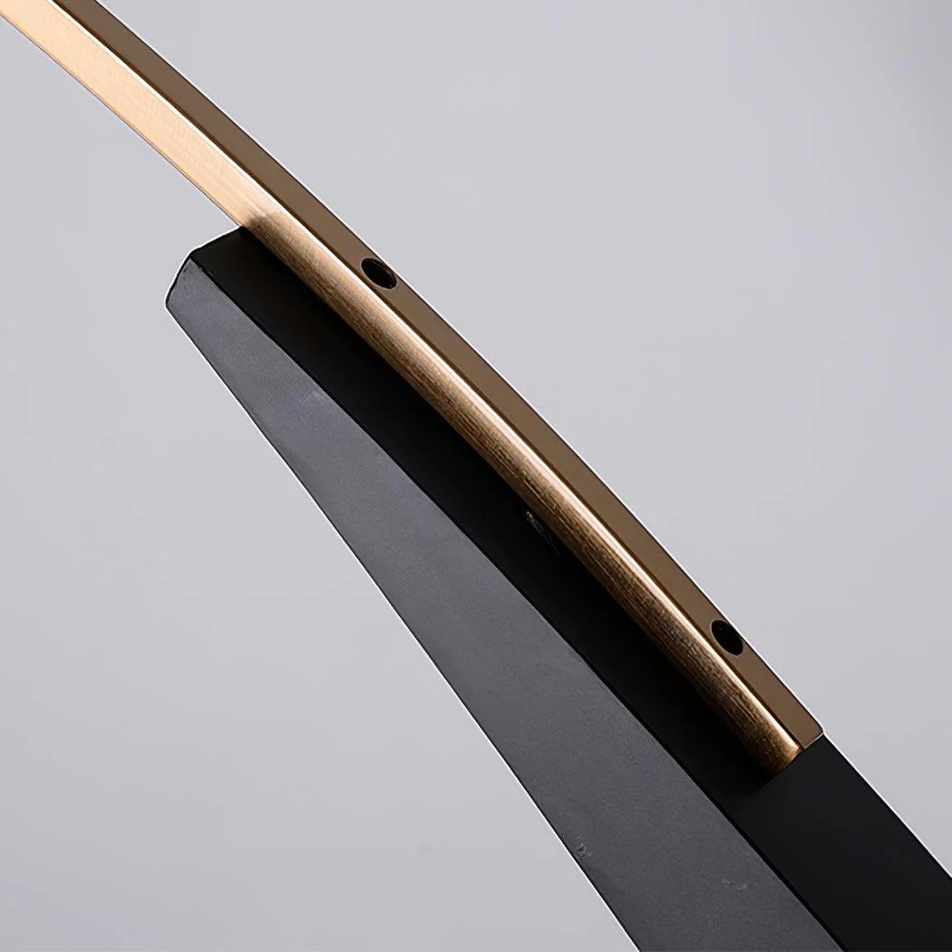 Matterhorn Arc Floor Lamp - L 47.2″ x H 70.9″ / L 120cm x H 180cm / Black+Gold plated / US plug